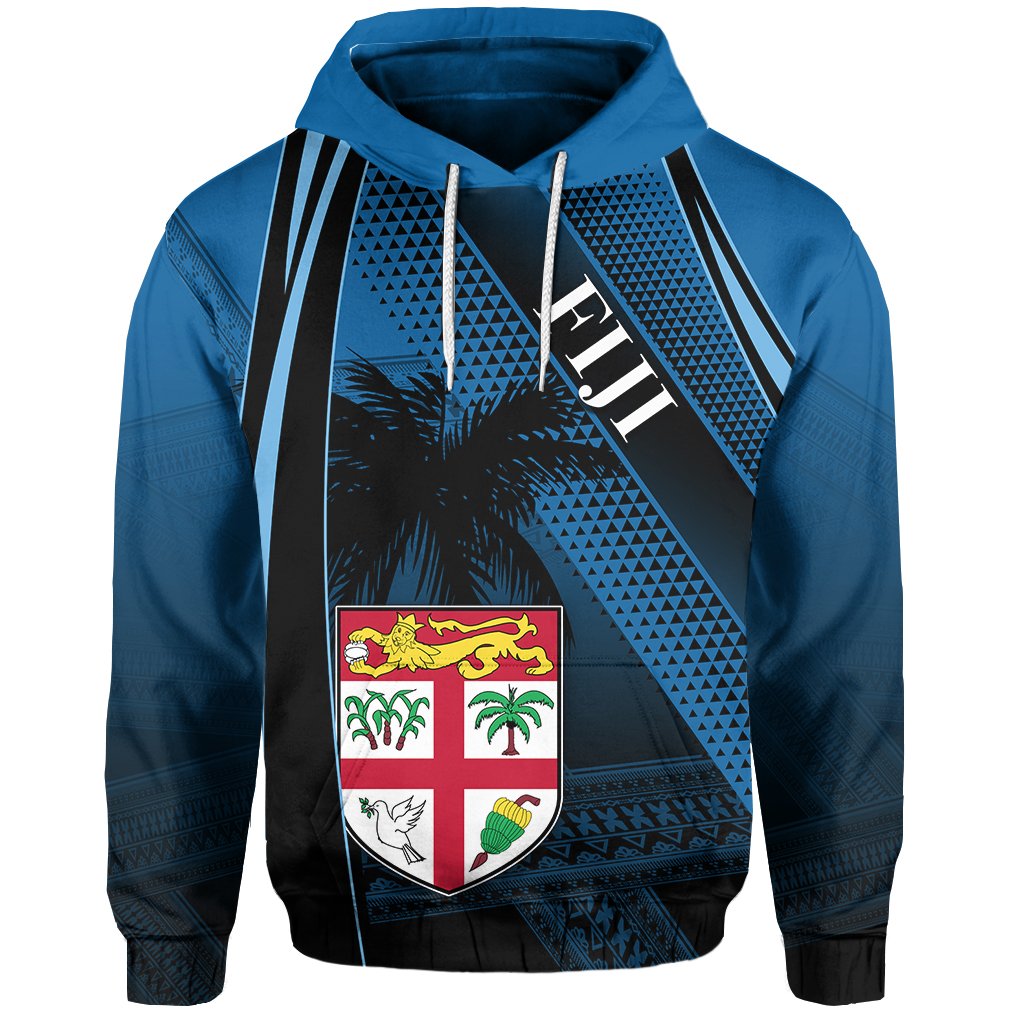 Custom Fiji Hoodie Special Style No.2 Unisex Blue - Polynesian Pride