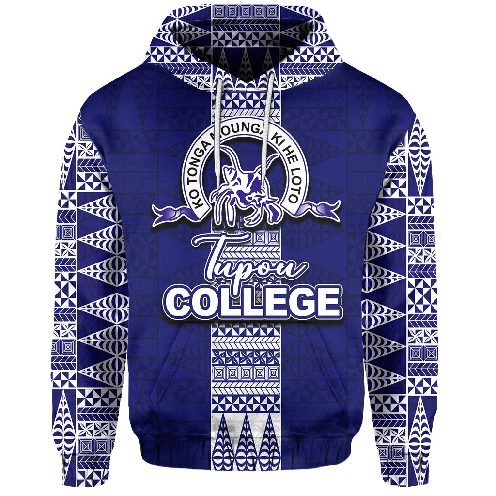 Custom Tupou College Hoodie Tonga Simple Style LT6 Hoodie Blue - Polynesian Pride