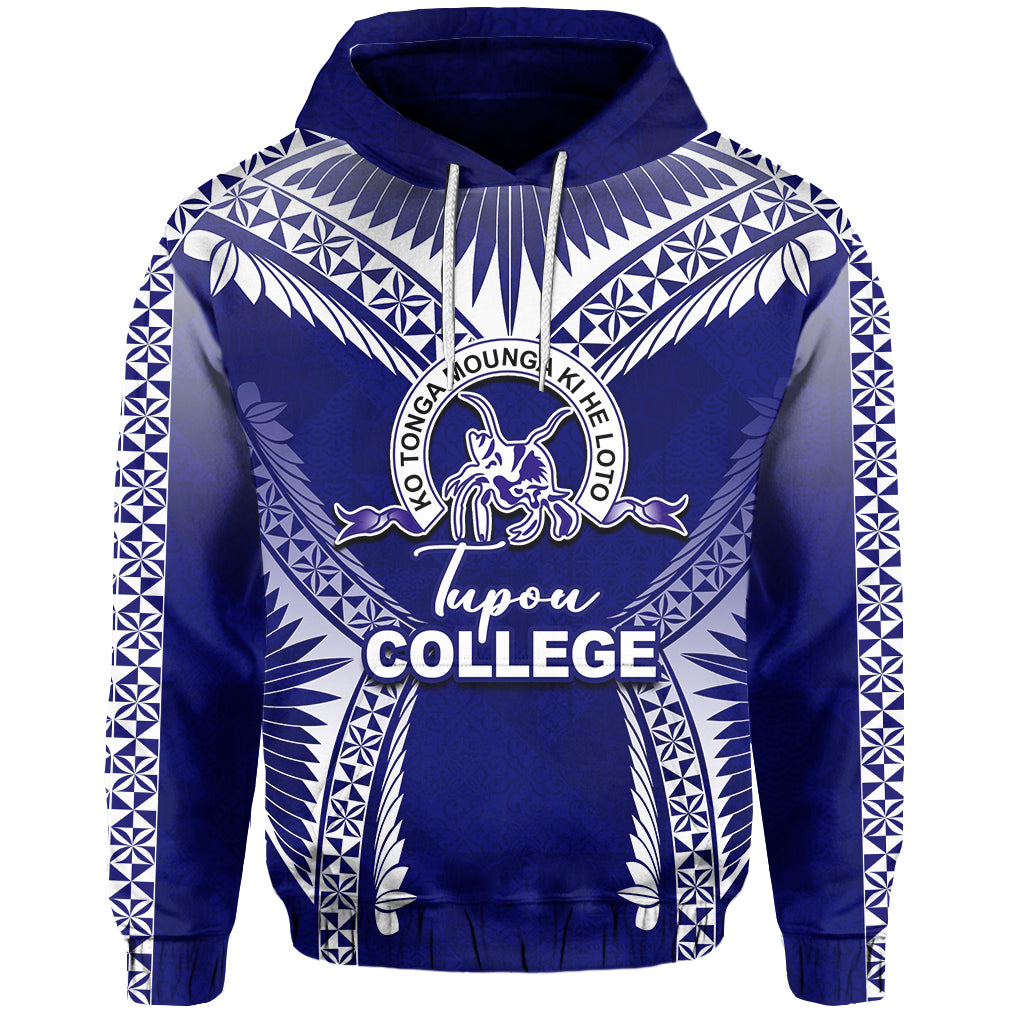 Custom Tupou College Hoodie Blue Style LT6 Unisex Blue - Polynesian Pride