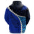 Paua Shell Maori Silver Fern Hoodie, Cobalt - Polynesian Pride