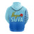 Nogu Suva Rugby Fiji Hoodie Tapa Blue LT4 - Polynesian Pride