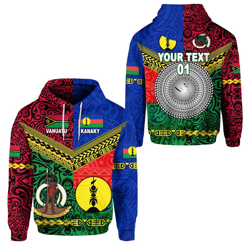 Custom Vanuatu New Caledonia Kanaky Hoodie Together LT8 - Polynesian Pride