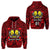 Custom Marquesas Islands Hoodie Marquesan Tattoo Simple Style Red LT8 - Polynesian Pride