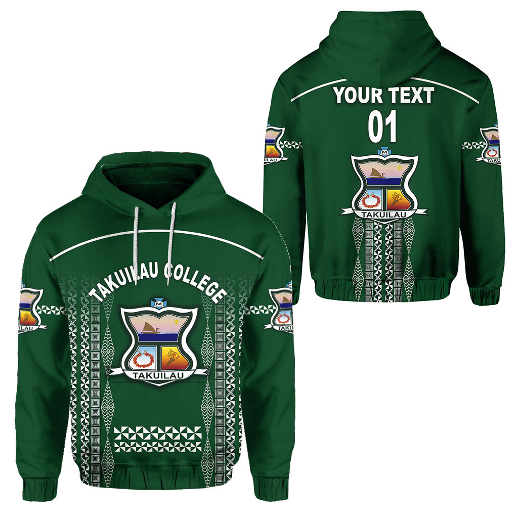 Custom Tonga Takuilau College Hoodie Unique Style LT8 Unisex Green - Polynesian Pride