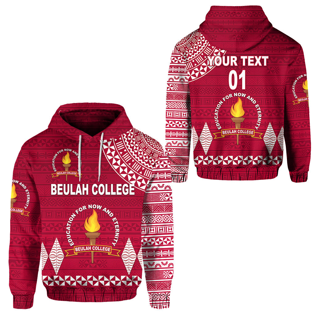 Custom Tonga Beulah College Hoodie Simple Style, Custom Text and Number LT8 Maroon - Polynesian Pride