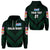 Custom Fiji Ovalau Rugby Hoodie Dark Green Style, Custom Text and Number LT8 Unisex Green - Polynesian Pride