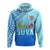 Nogu Suva Rugby Fiji Hoodie Tapa Blue LT4 - Polynesian Pride