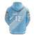 Custom Fiji Tapa Rugby Zip Hoodie version Style You Win Blue - Polynesian Pride