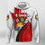 Custom Tonga Rugby Hoodie Polynesian Armor Style White - Polynesian Pride