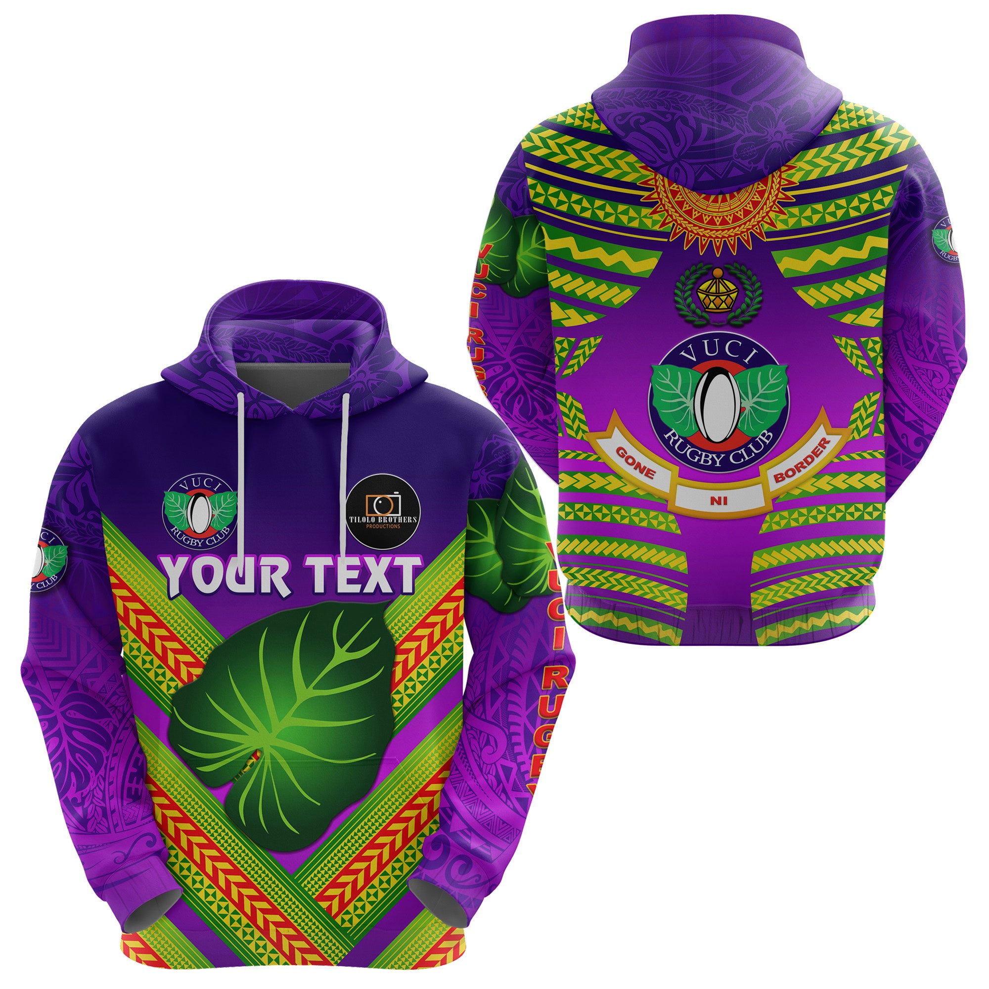 Custom Fiji Vuci Rugby Club Hoodie Creative Style Purple LT8 Unisex Purple - Polynesian Pride