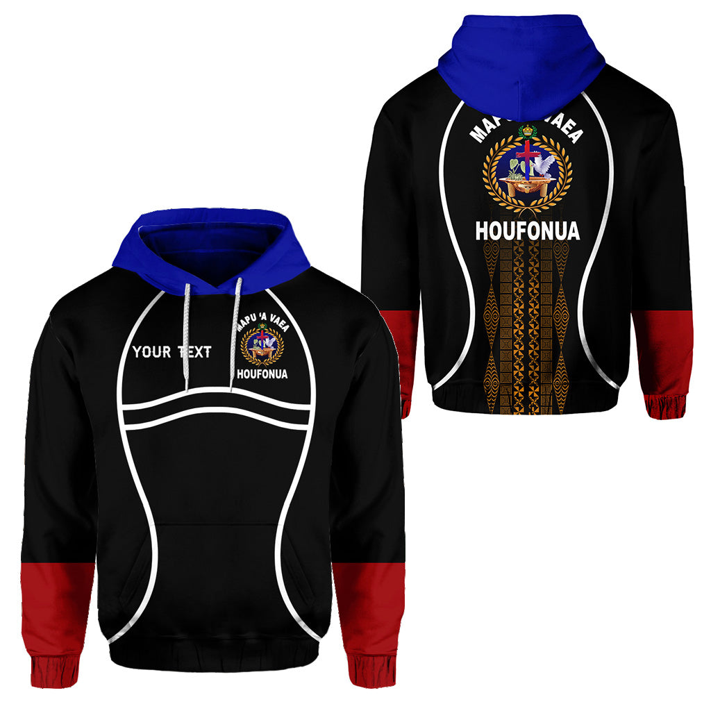 Custom Tonga Mapu A Vaea Hoodie Houfonua Original Style LT8 Unisex Black - Polynesian Pride