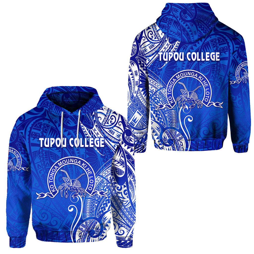 Tonga Tupou College Hoodie Simple Vibes Blue LT8 Unisex Blue - Polynesian Pride