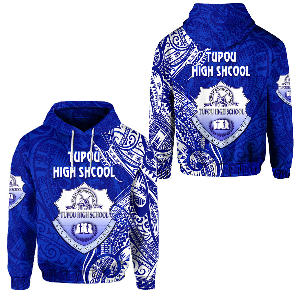 Tonga Tupou High School Hoodie Simple Vibes LT8 Blue - Polynesian Pride