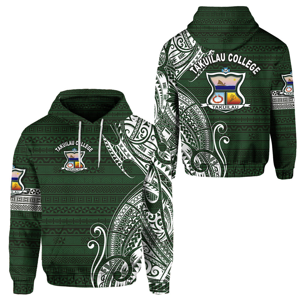 Tonga Takuilau College Hoodie Simple Vibes LT8 Unisex Green - Polynesian Pride