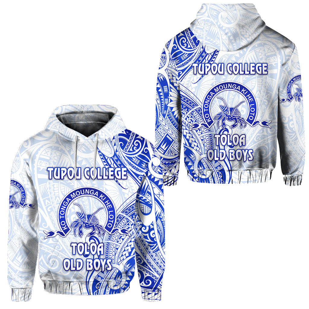 Tonga Tupou College Hoodie Toloa Old Boys Simple Vibes White LT8 White - Polynesian Pride