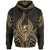 Guam Hoodie Guam Seal Chamorro Tribal Gold Color Unisex Black - Polynesian Pride