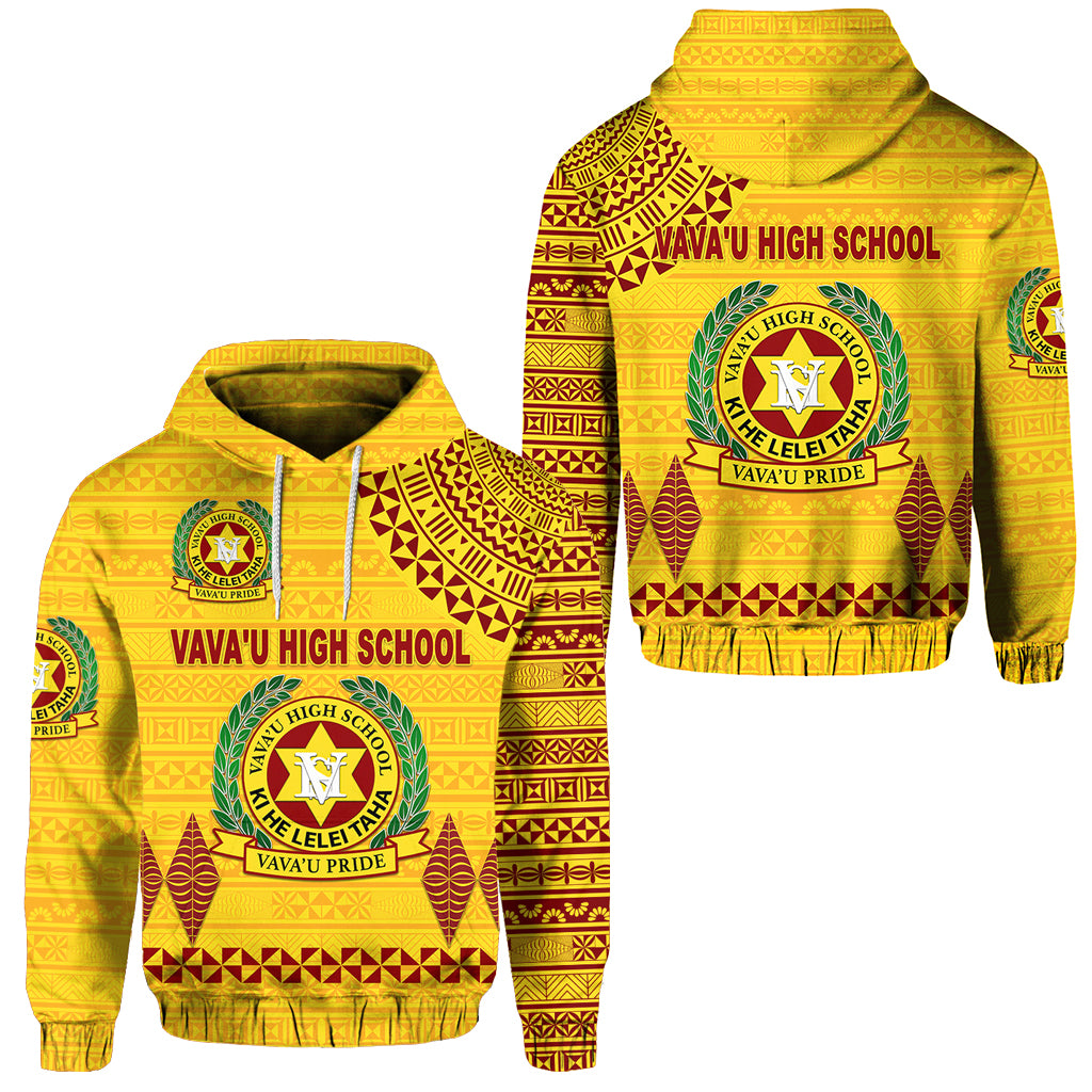 Tonga Vavau High School Hoodie Simple Style Yellow LT8 Unisex Yellow - Polynesian Pride