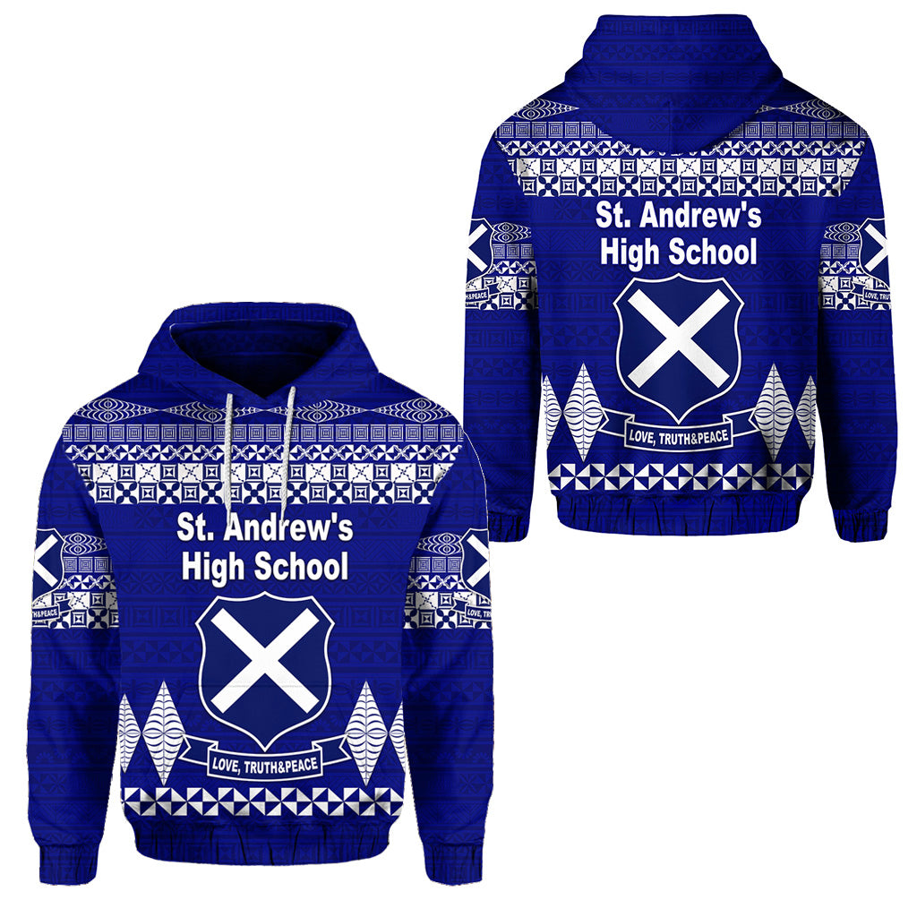 St. andrews High School Hoodie Simple Tongan Kupesi LT8 - Polynesian Pride