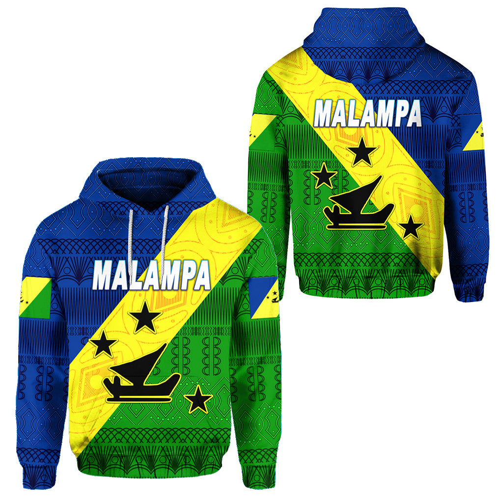 Malampa Province Hoodie Vanuatu Pattern Traditional Style LT8 Blue - Polynesian Pride