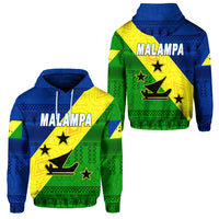 Malampa Province Hoodie Vanuatu Pattern Traditional Style LT8 Blue - Polynesian Pride
