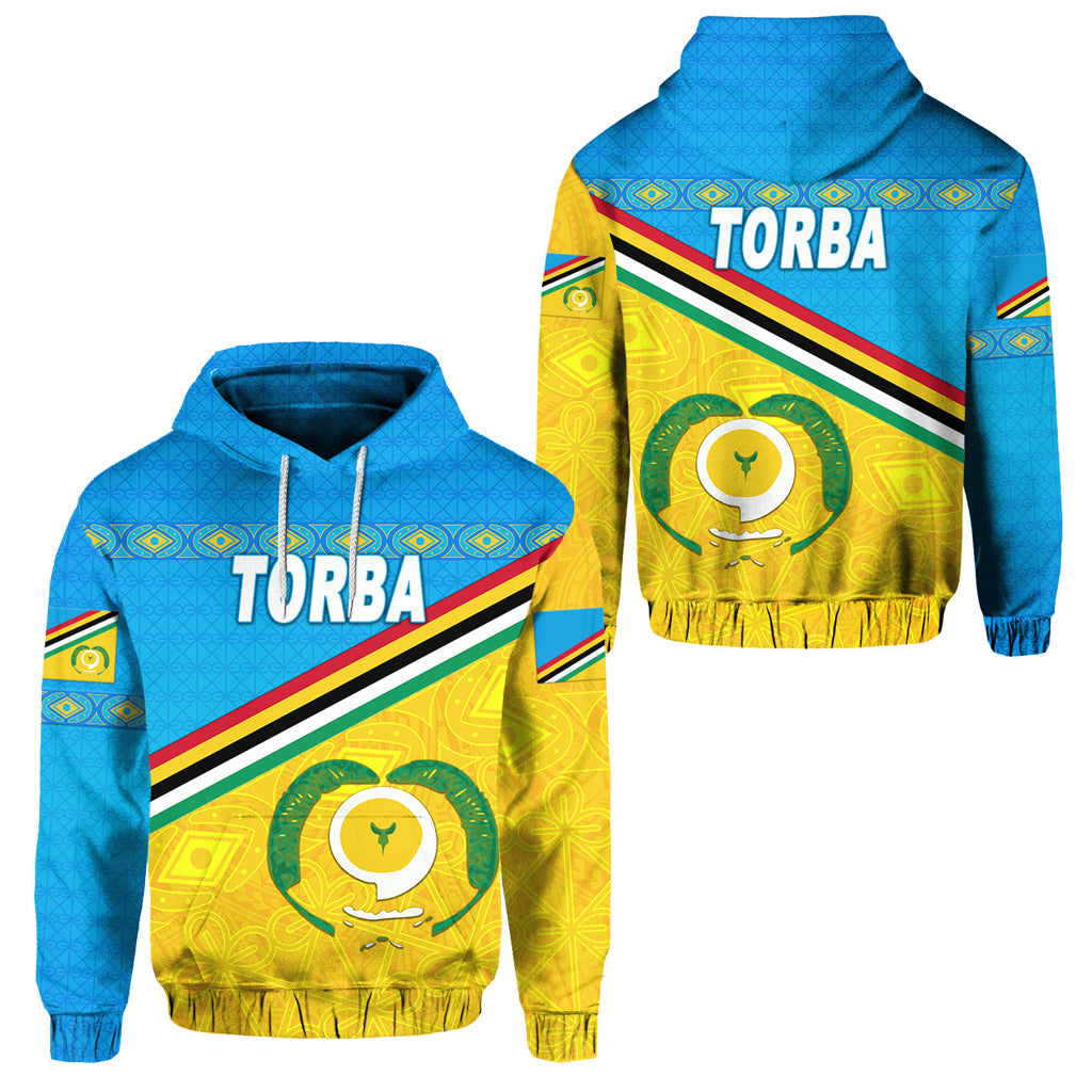 Torba Province Hoodie Vanuatu Pattern Unique Style LT8 Unisex Blue - Polynesian Pride