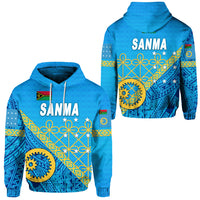 Sanma Province Hoodie Vanuatu Pattern Unique Style LT8 Blue - Polynesian Pride