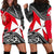 Wallis And Futuna Hoodie Dress - Wallis And Futuna Coat Of Arms Fall In The Wave Red - Polynesian Pride