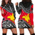 Papua New Guinea Hoodie Dress - Papua New Guinea Flag Fall In The Wave K9 Red - Polynesian Pride