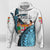 Custom Fiji Tapa Rugby Hoodie Armor Style White - Polynesian Pride