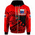 Samoa Custom Zip up Hoodie Dynamic Sport Style Red Color Unisex Red - Polynesian Pride