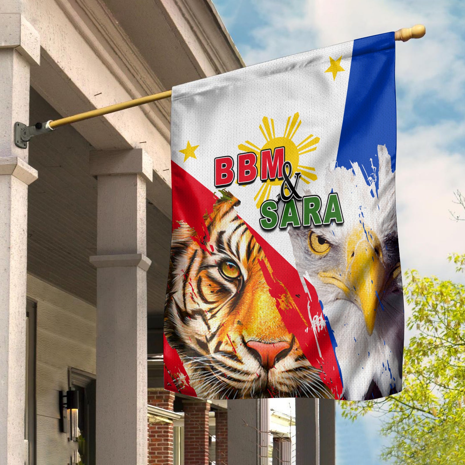 Philippines Flag BBM AND SARA Tiger - Eagles LT6 House Flag - Polynesian Pride