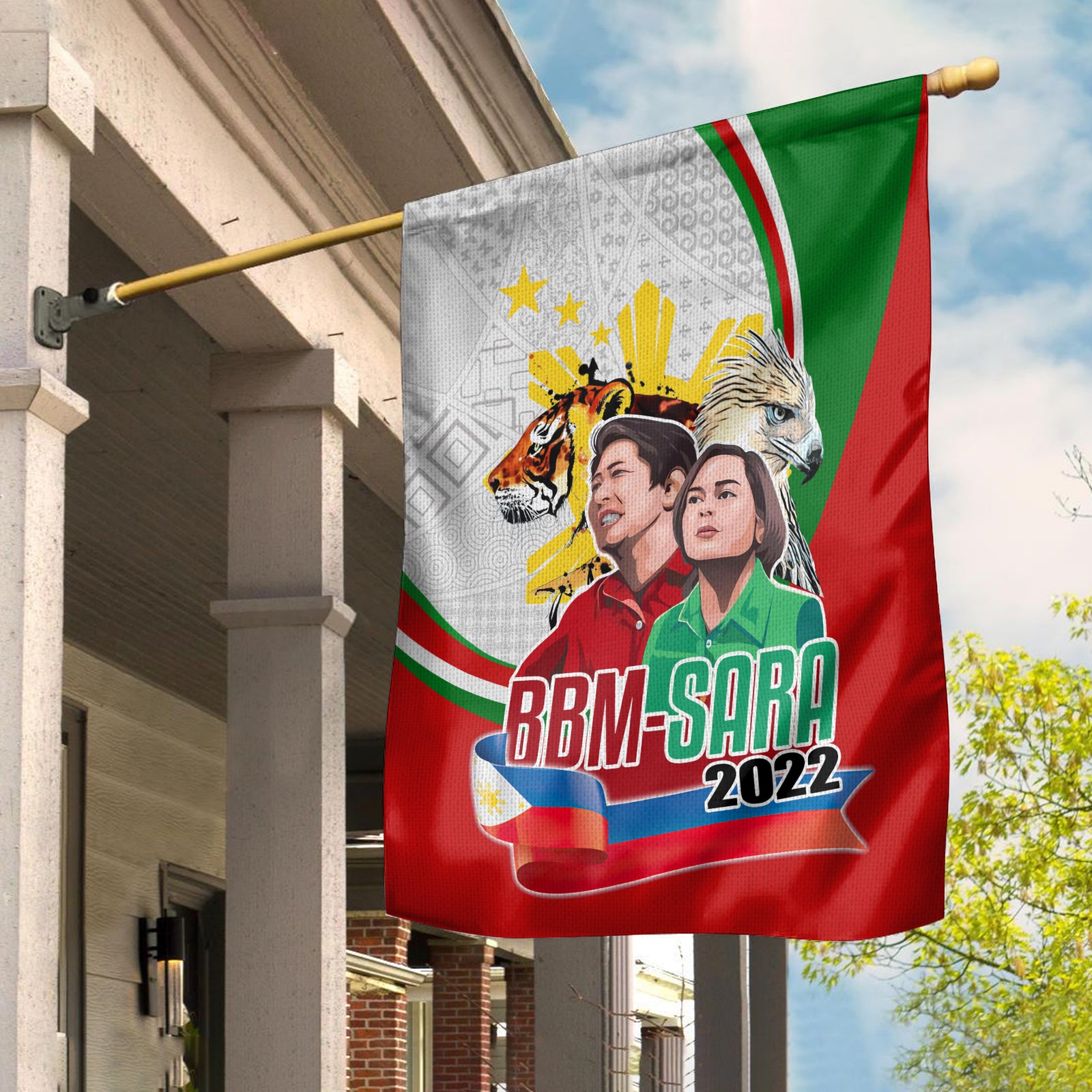 Philippines Flag BBM AND SARA Art Style LT6 House Flag - Polynesian Pride