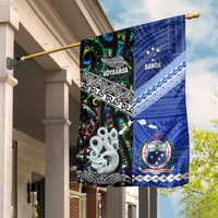 New Zealand And Samoa Flag Together - Paua Shell LT8 - Polynesian Pride