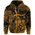 Custom Hawaii Hula Girl Polynesian Zip Hoodie Unique Style Gold LT8 - Polynesian Pride