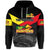 Custom Papua New Guinea SP Hunters Hoodie Rugby Original Style Black, Custom Text and Number LT8 - Polynesian Pride