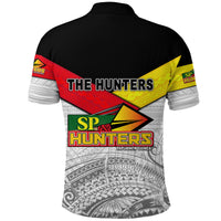 Papua New Guinea SP Hunters Polo Shirt - Rugby Original Style White LT8 - Polynesian Pride
