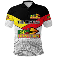 Papua New Guinea SP Hunters Polo Shirt - Rugby Original Style White LT8 - Polynesian Pride
