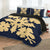 Hawaiian Royal Pattern Quilt Bed Set - Indigo - K1 Style - AH - Polynesian Pride