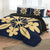 Hawaiian Royal Pattern Quilt Bed Set - Indigo - L1 Style - AH - Polynesian Pride