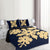 Hawaiian Royal Pattern Quilt Bed Set - Indigo - K1 Style - AH - Polynesian Pride