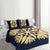 Hawaiian Royal Pattern Quilt Bed Set - Indigo - A3 Style - Polynesian Pride