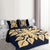 Hawaiian Royal Pattern Quilt Bed Set - Indigo - M2 Style - AH - Polynesian Pride