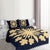 Hawaiian Royal Pattern Quilt Bed Set - Indigo - G2 Style - AH - Polynesian Pride