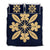 Hawaiian Royal Pattern Quilt Bed Set - Indigo - L1 Style - AH Indigo - Polynesian Pride