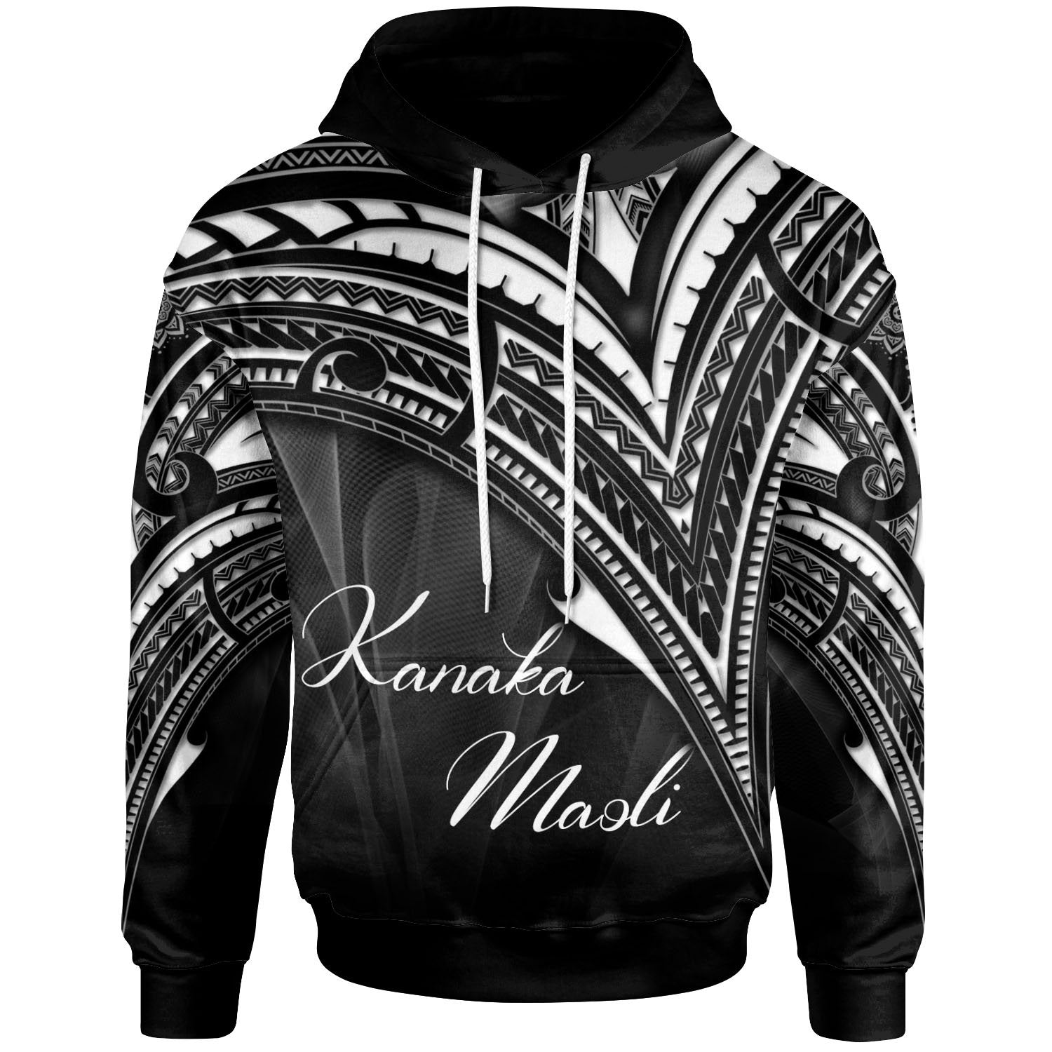 Hawaii Kanaka Maoli Hoodie Cross Style Unisex Black - Polynesian Pride