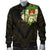 Kiribati Men's Bomber Jacket - Polynesian Gold Patterns Collection Black - Polynesian Pride