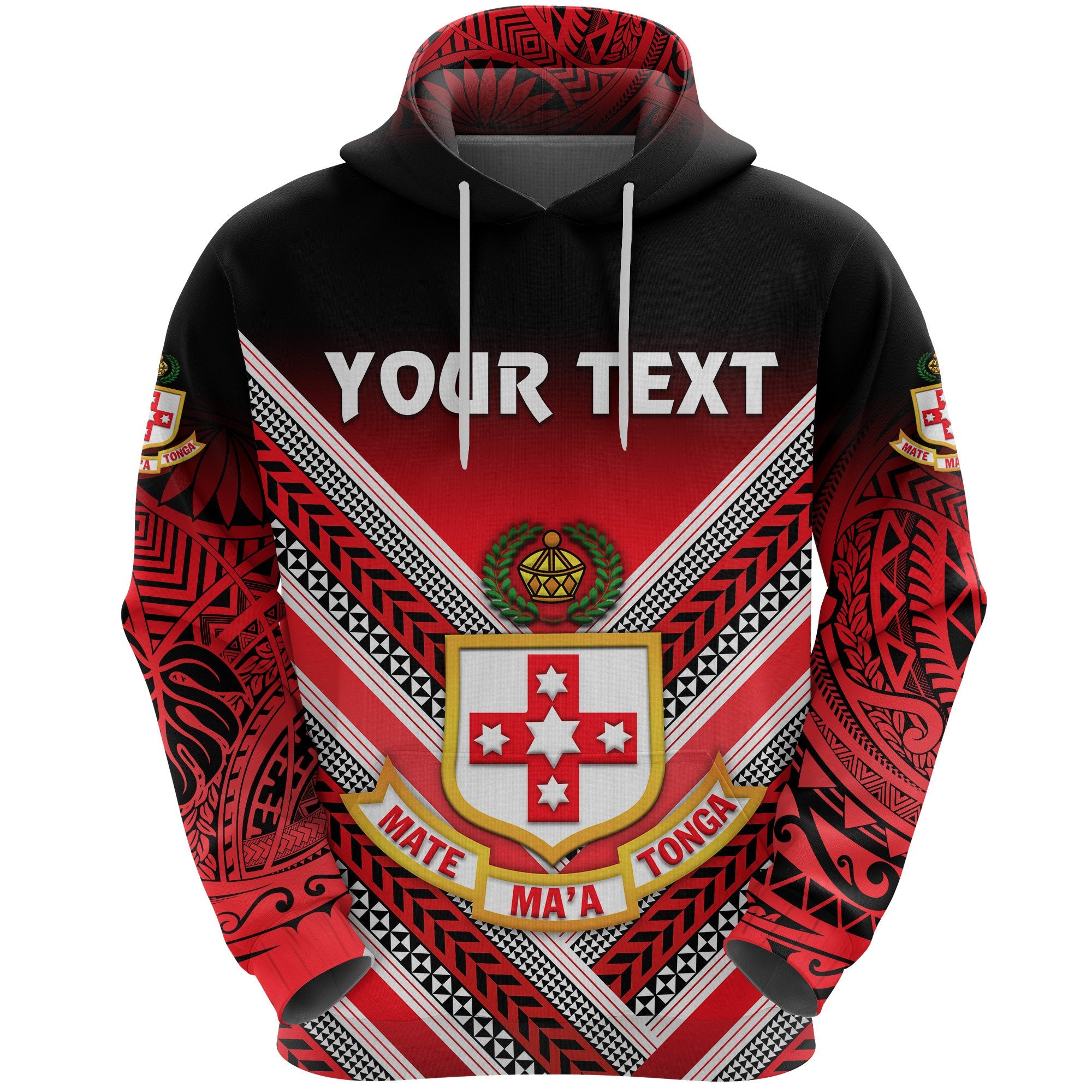 Custom Kolisi Tonga Hoodie Mate Maa Tonga Creative Style Unisex Red - Polynesian Pride