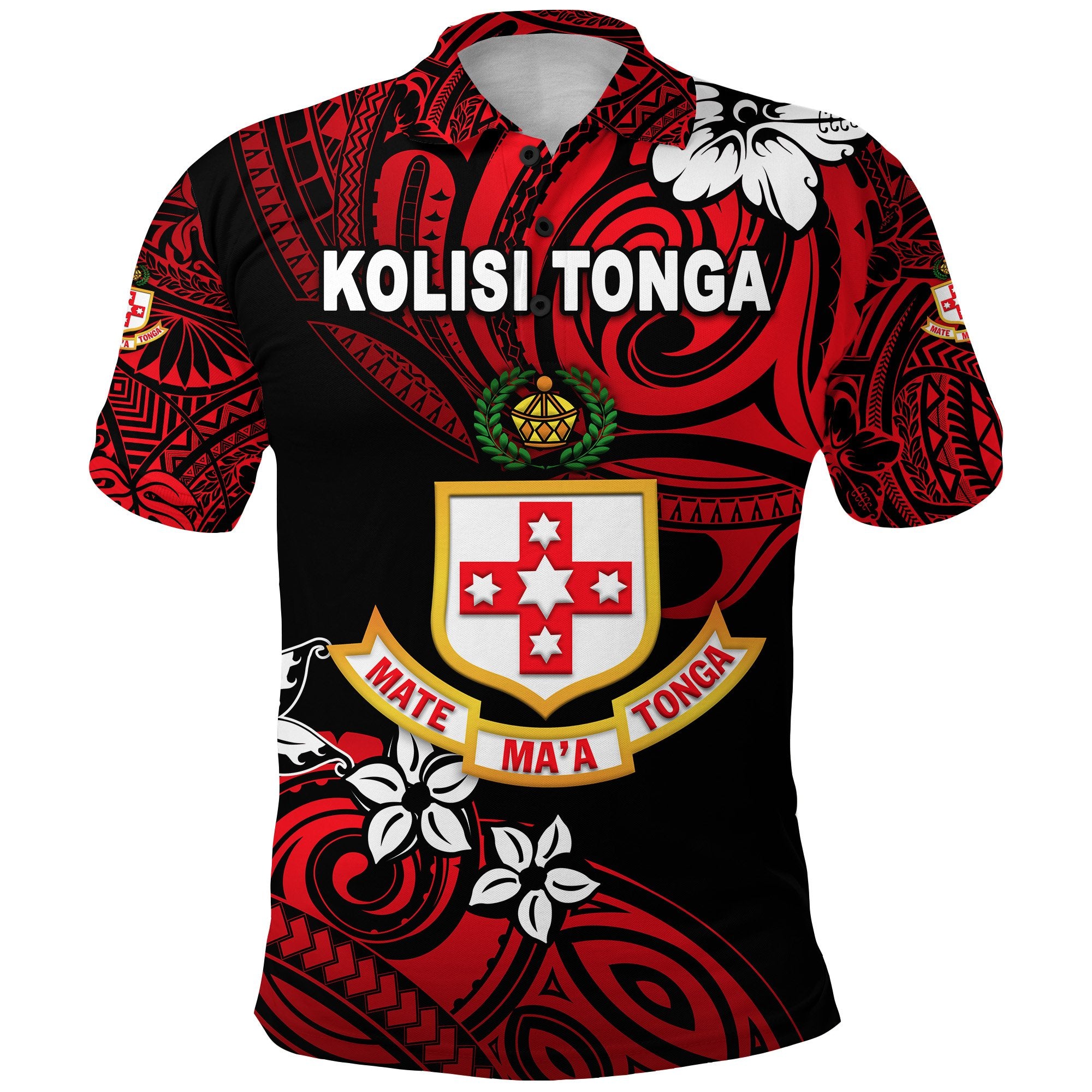 Kolisi Tonga Polo Shirt Mate Maa Tonga Unique Vibes Unisex Red - Polynesian Pride