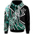 Kosrae Hoodie Tribal Flower Special Pattern Green Color Unisex Green - Polynesian Pride