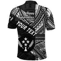 Custom FSM Kosrae Polo Shirt Happy Independence Day Original Vibes Black LT8 - Polynesian Pride